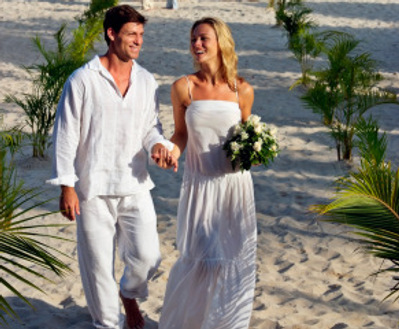 traje de casamento na praia